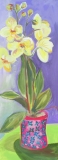 Yellow orchids. Oil on canvas 12”x31”